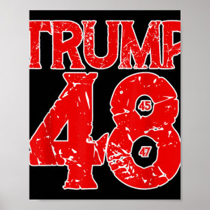 Poster Donald Trump 2028 Trump 45e 47e 48e Président T