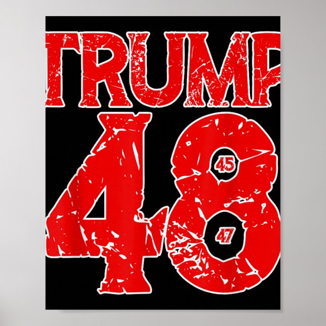 Poster Donald Trump 2028 Trump 45e 47e 48e Président T (Devant)