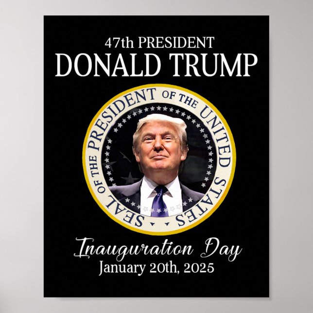 Poster Donald Trump 47e investiture du président 2025 Sup (Devant)