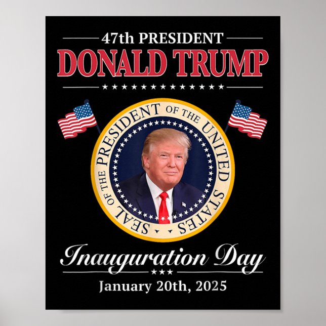 Poster Donald Trump 47e investiture du président 2025 Sup (Devant)