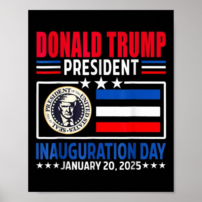 Poster Donald Trump 47e Jour de l'investiture Janua (Devant)