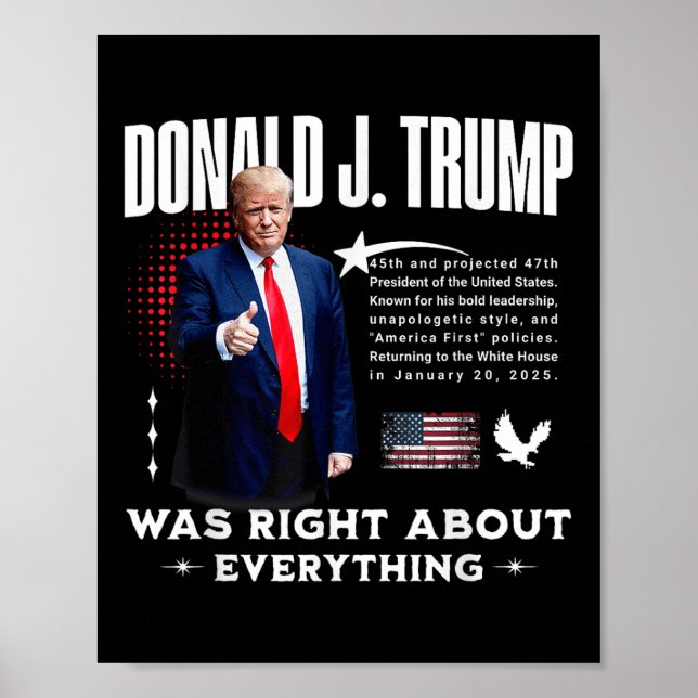 Poster Donald Trump Avait Raison Sur Tout - Trump 20 (Devant)