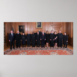 Poster Donald Trump Avec Les Juges De La Cour Suprême
