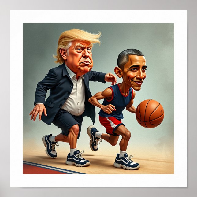 Poster Donald Trump Barack Obama (Devant)