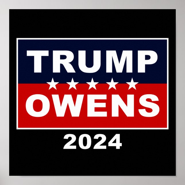 Poster Donald Trump & Candace Owens 2024 Élection américa (Devant)