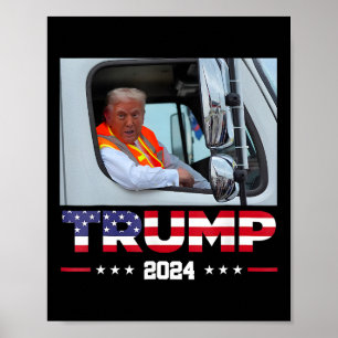Poster Donald Trump Circule Dans Le Camion À Déchets 1