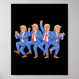 Poster Donald Trump Danse 4 juillet Trump 2025