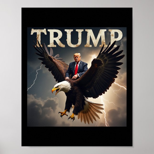 Poster Donald Trump Eagle Président américain Amérique (Devant)