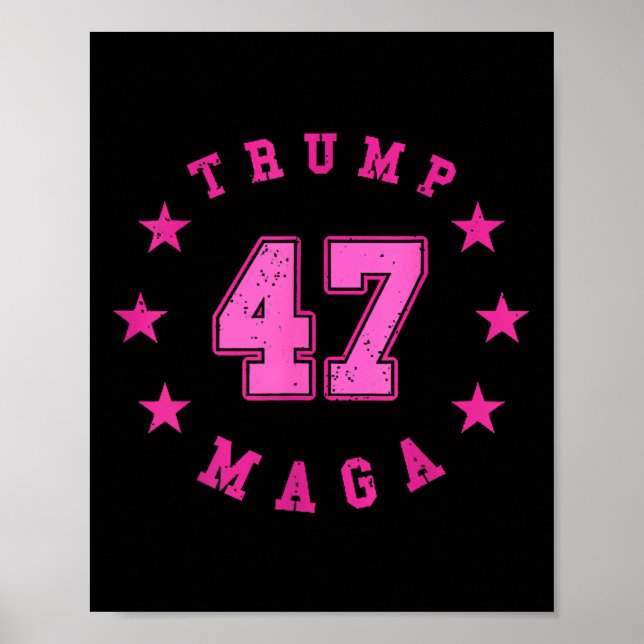 Poster Donald Trump Élection 2024 45 47 Président (Devant)