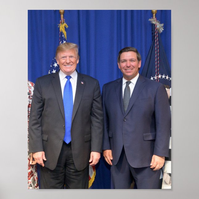 Poster Donald Trump et Ron Desantis (Devant)