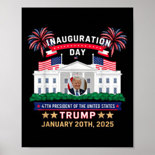 Poster Donald Trump Jour de l'investiture 2025 47e Présid