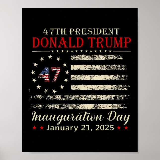 Poster Donald Trump Jour de l'investiture du président 20 (Devant)