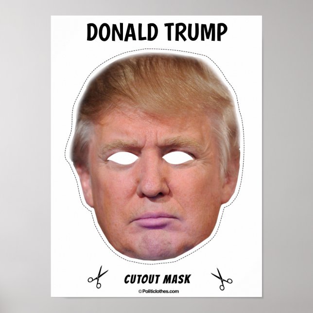 Poster Donald Trump Masque Halloween (Devant)