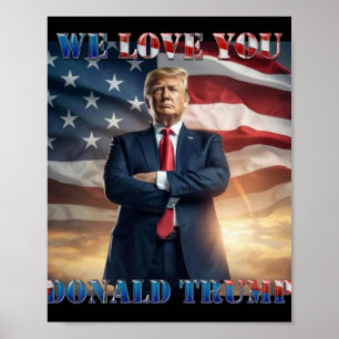 Poster Donald Trump, nous vous aimons
