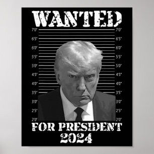 Poster Donald Trump Pas Coupable Mug Tiré Recherché 2024