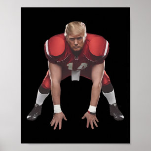 Poster Donald Trump président américain de football 2024