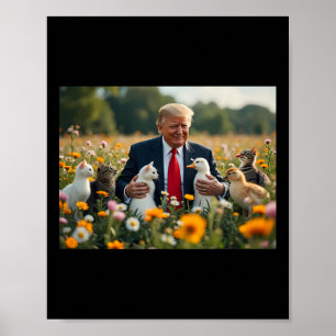 Poster Donald Trump rend les chats sûrs à nouveau 2024 De