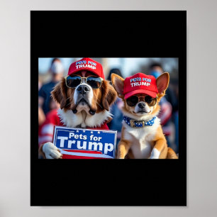 Poster Donald Trump Rendre les chiens en sécurité Casquet