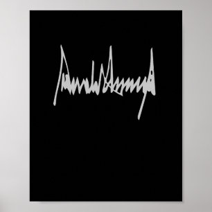Poster Donald Trump Signature Amérique Pays États-Unis Pr