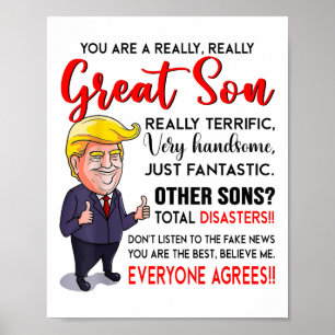 Poster Donald Trump Vous Êtes Un Fils Vraiment Grand _1