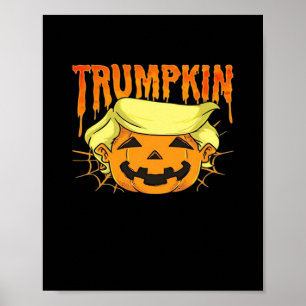 Poster Donald Trumpkin Funny Parti Président Halloween Cl