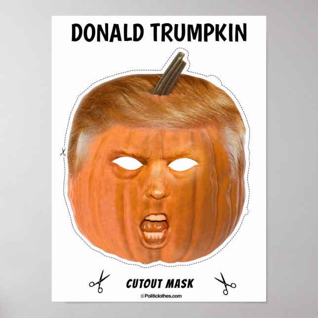 Poster Donald Trumpkin Masque d'Halloween (Devant)