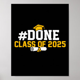 Poster #done Cl De 2025 Graduation Pour Elle Grad Senio
