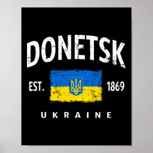 Poster Donetsk Ukraine Ukrayina Doneck Yuzivka Yuzovka Io