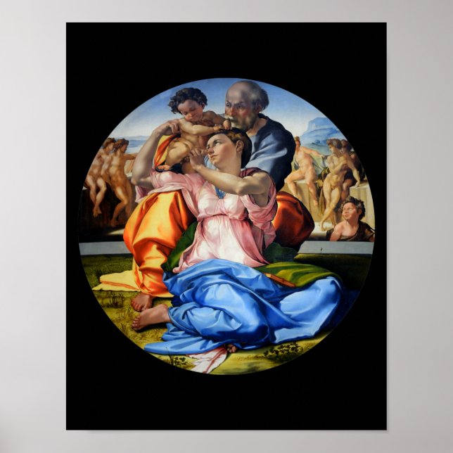 Poster Doni Tondo, Doni Madona, Michel-Ange, 1507 (Devant)