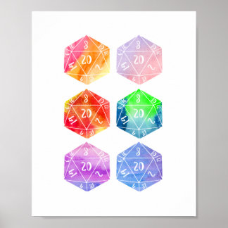 Poster Donjons et dragons, D20