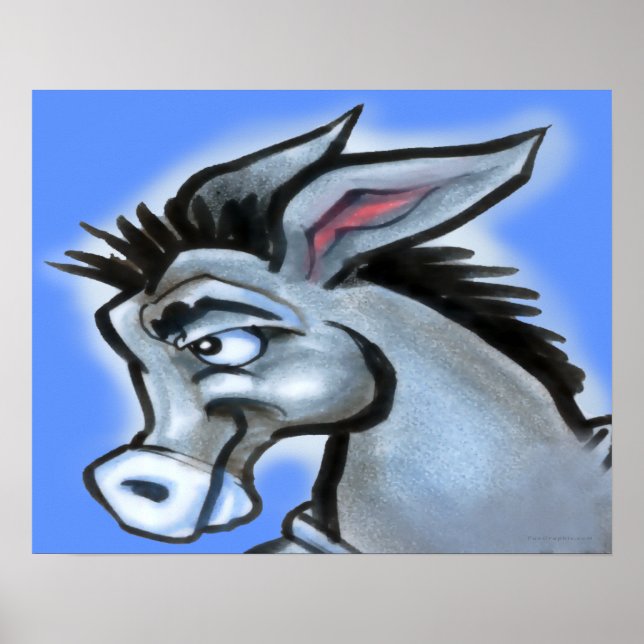 Poster Donkey démocrate (Devant)