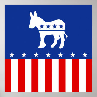 Poster Donkey démocrate