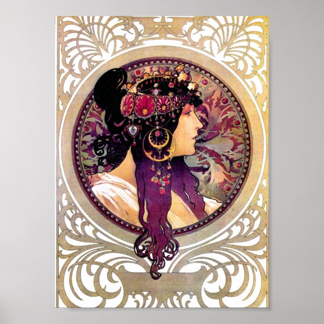 Poster Donna Orechini par Alphonse Mucha (Devant)