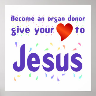 Poster Donne ton coeur à Jésus