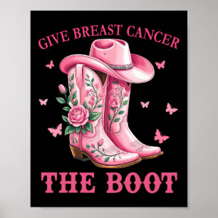 Poster Donner Le Cancer Du Sein L'Initiale Cowgirl Cancer