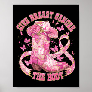 Poster Donner Le Cancer Du Sein L'Initiale Cowgirl Cancer