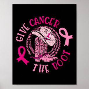 Poster Donner Le Cancer Du Sein L'Initiale Cowgirl Cancer