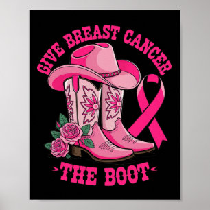 Poster Donner Le Cancer Du Sein L'Initiale Cowgirl Cancer
