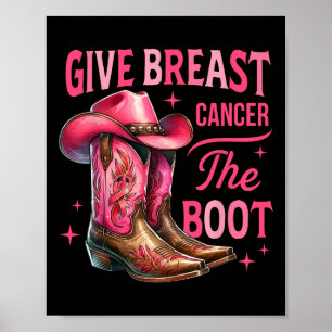 Poster Donner Le Cancer Du Sein L'Initiale Cowgirl Cancer