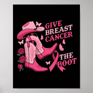 Poster Donner Le Cancer Du Sein L'Initiale Cowgirl Cancer