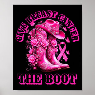 Poster Donner le coup de pied au cancer du sein Cowgirl N