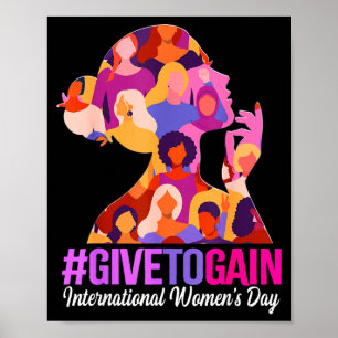 Poster Donner pour gagner la journée internationale des f