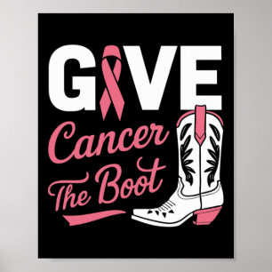 Poster Donnez au cancer la poule fille de démarrage Cance