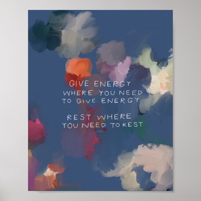 Poster "Donnez de l'énergie là où vous devez donner de l' (Devant)