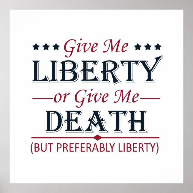 Poster Donnez-moi la liberté ou 4 juillet la mort (Devant)