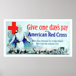 Poster Donnez salaire jour à la Croix-Rouge (US00048)