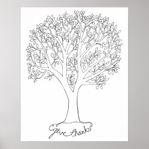 Poster Donnez un arbre Merci