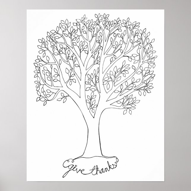 Poster Donnez un arbre Merci (Devant)