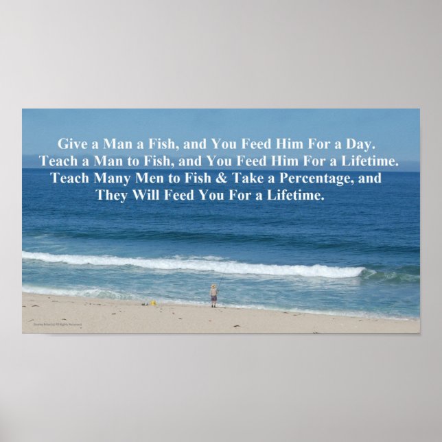Poster Donnez un poisson à un homme (Devant)