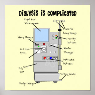 Poster Dons d'Humour de dialyse pour les infirmières, les